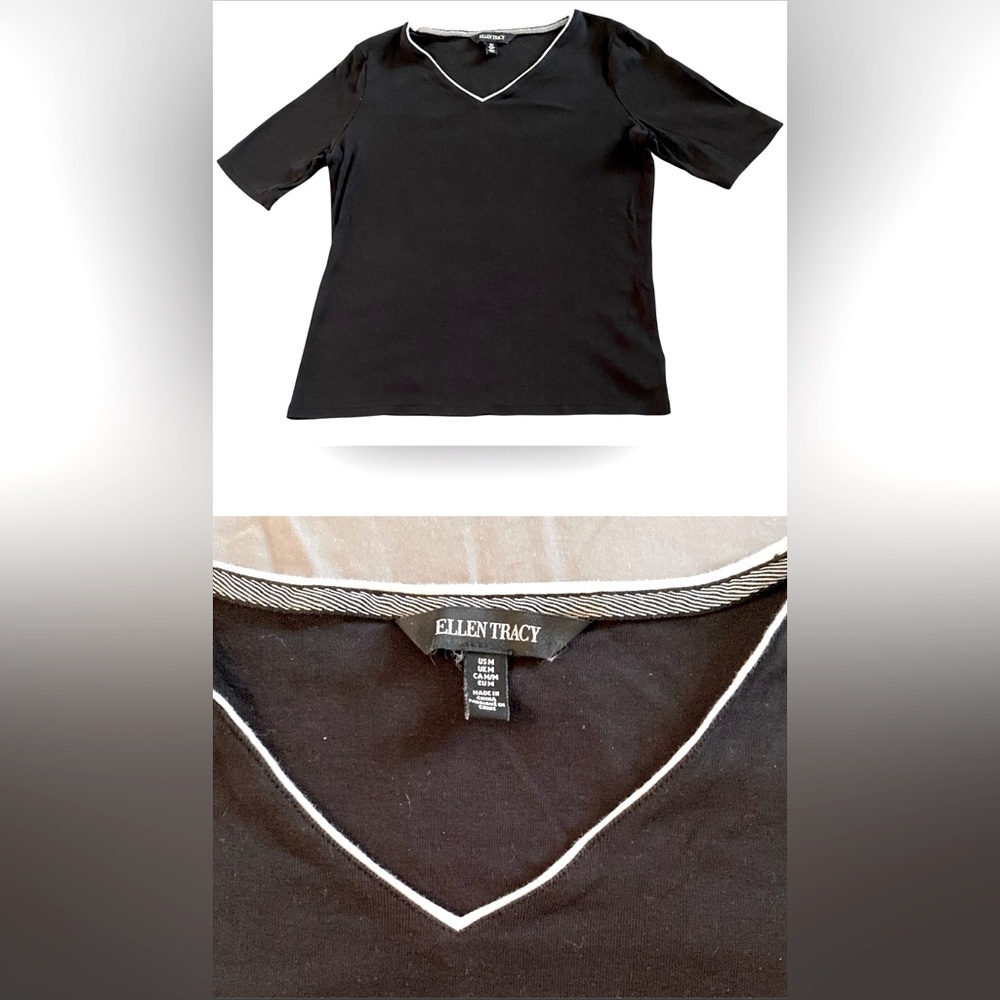 *2 / $15* Ellen Tracy 💯 cotton Top M